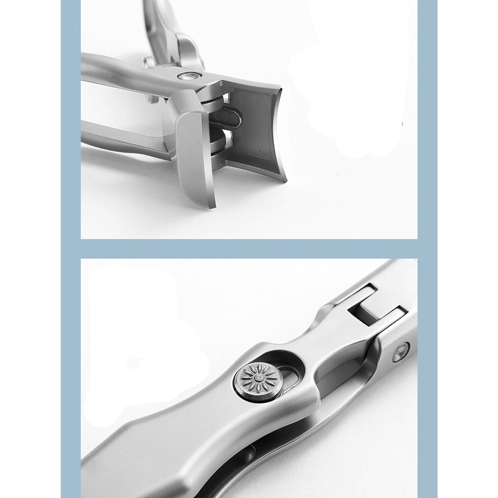 Portable Ultra Sharp Nail Clippers Steel Wide Jaw Opening Anti Splash