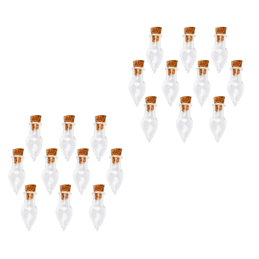 20pcs  Empty Glass Bottle Jar Vials Perfume Cork Charm DIY Pendant Craft