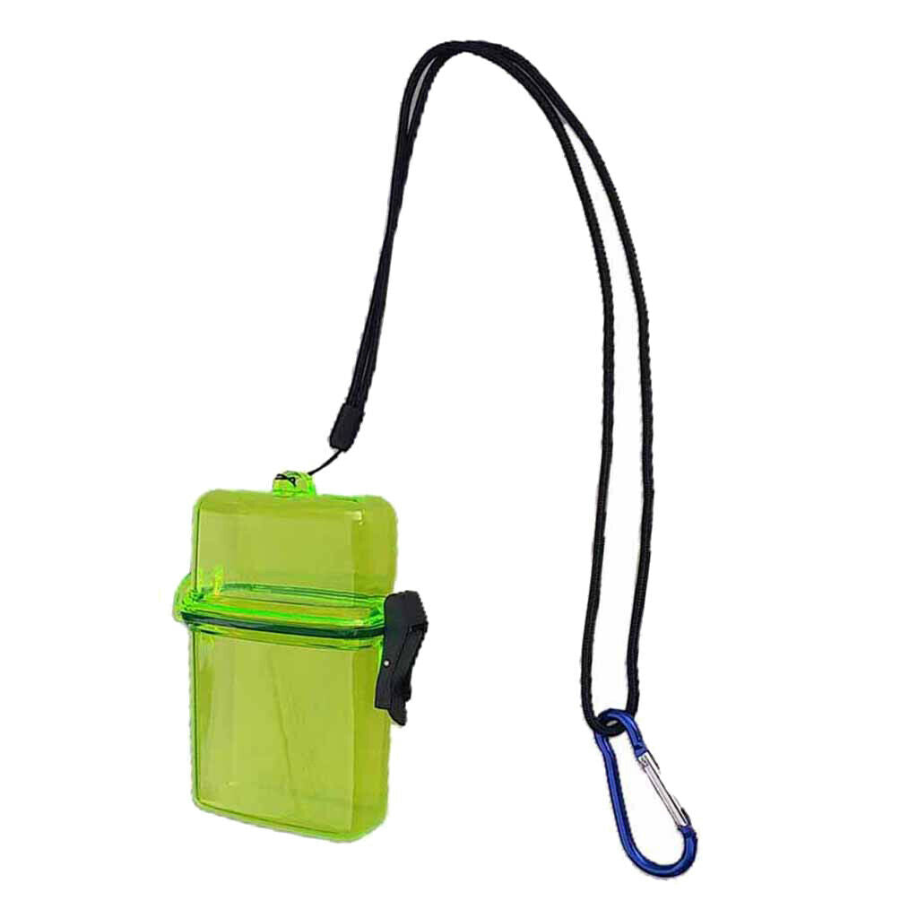 Set of 3 Scuba Storage Box with Lanyard & Carabiner for Camping Fishing