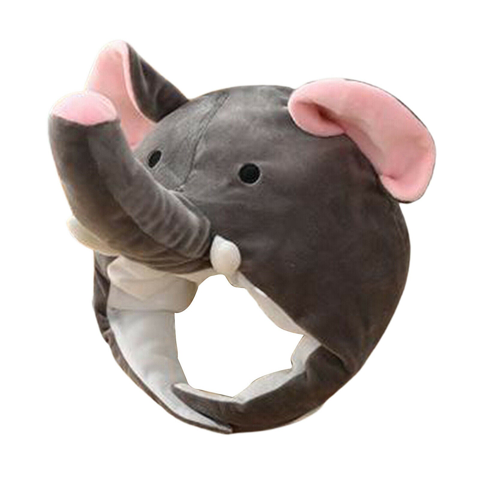 Plush Elephant Hat Gray Headdress Stage Performance Selfie Beanie Hat Hood