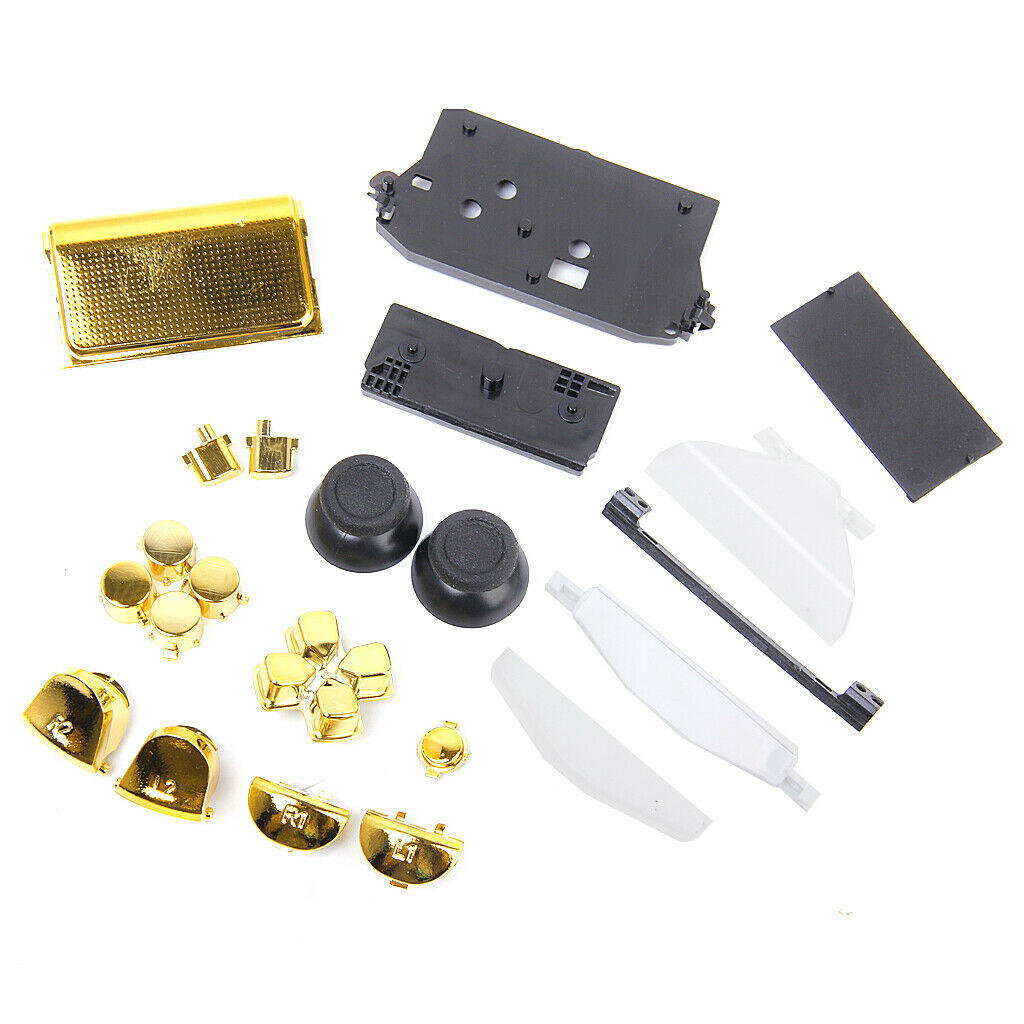 Metal Plated Full Housing Shell Case Button Kit Replacement Parts for Sony