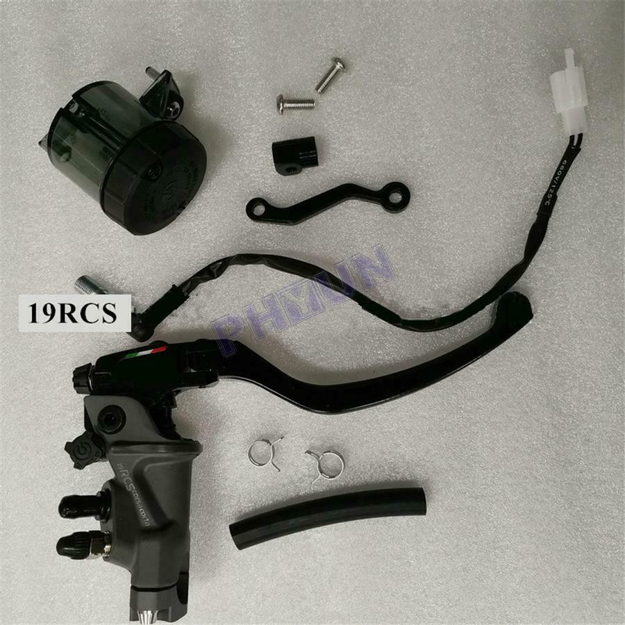 19 RCS CNC Motorcycle Right Brake Master Cylinder w/ Brake Switch Universal