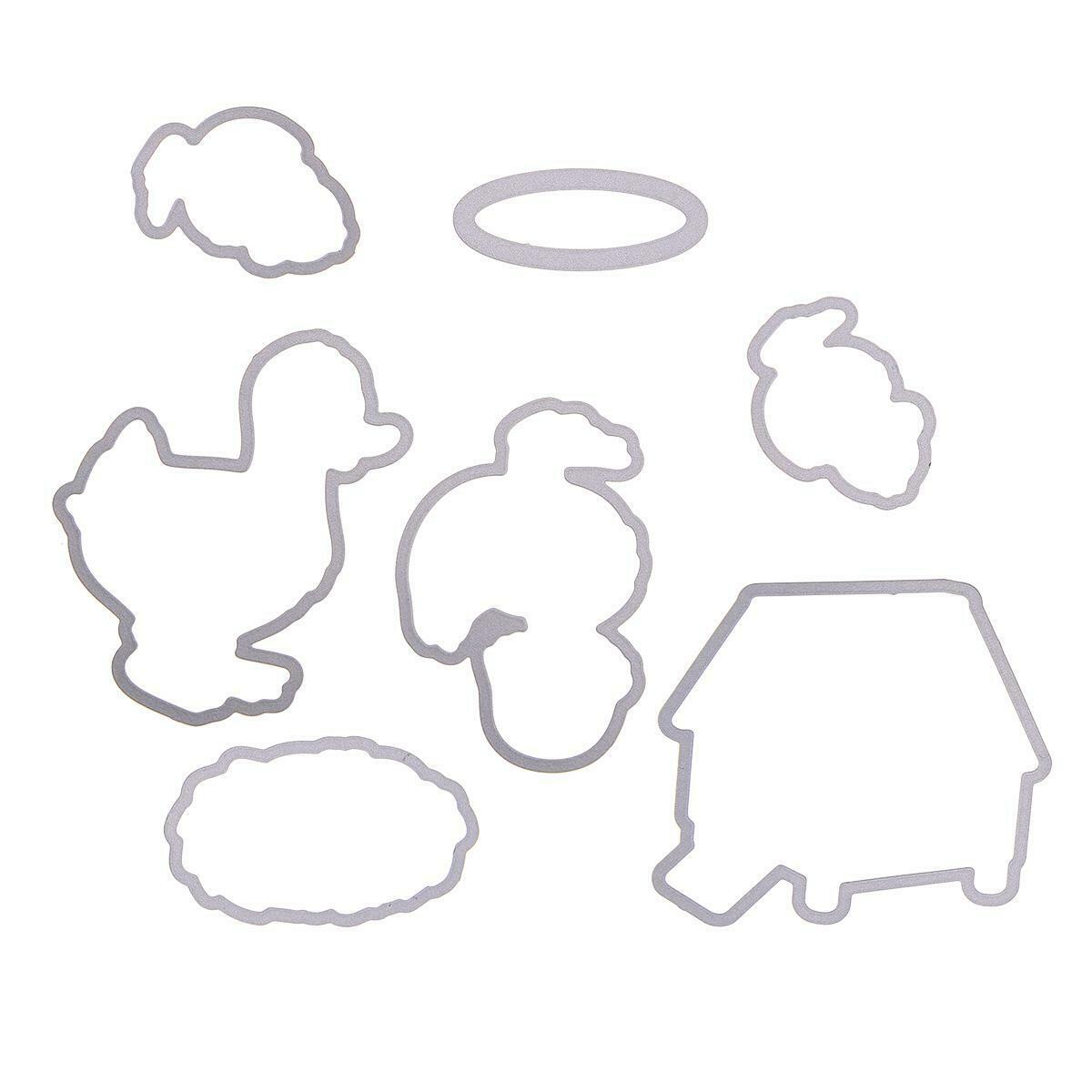 Farm Duck Silicone Stamp Cutting Die Stencil Frame Scrapbook Decor Craft @
