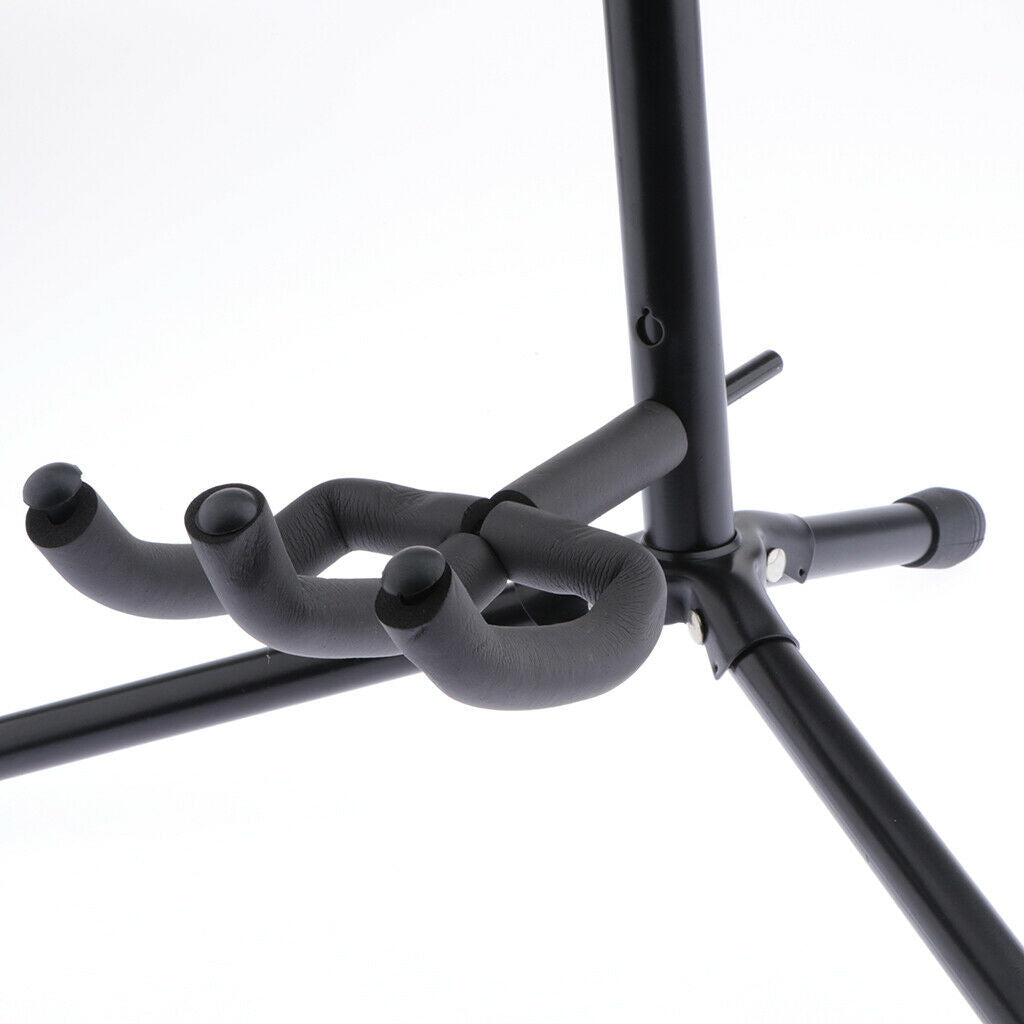 Foldable 3 Legs Instrumental Display Holder Iron Erhu Stand Bracket Black