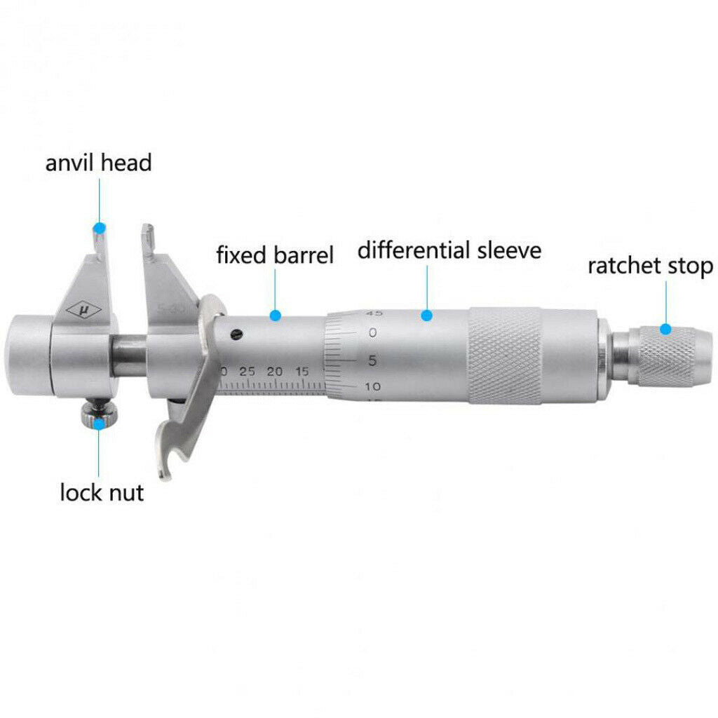 5-30mm metric inner diameter micrometer set 0.01mm with storage box