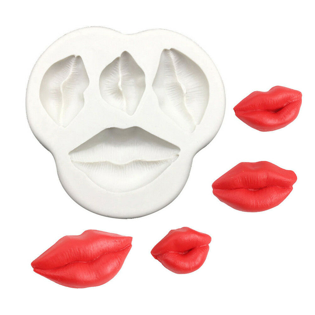 Vivid Sexy Lips Silicone Mold Fondant Mould Embossed Cake Decor Jewelry To.l8