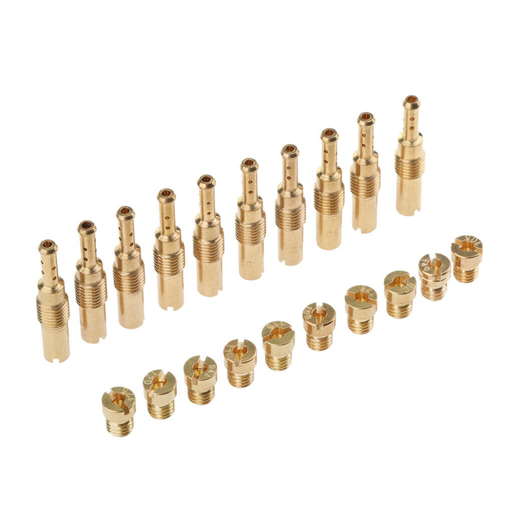10Pcs Slow/Pilot Jet & 10Pcs Carburetor Main Jet Kit for PWK  OKO CVK