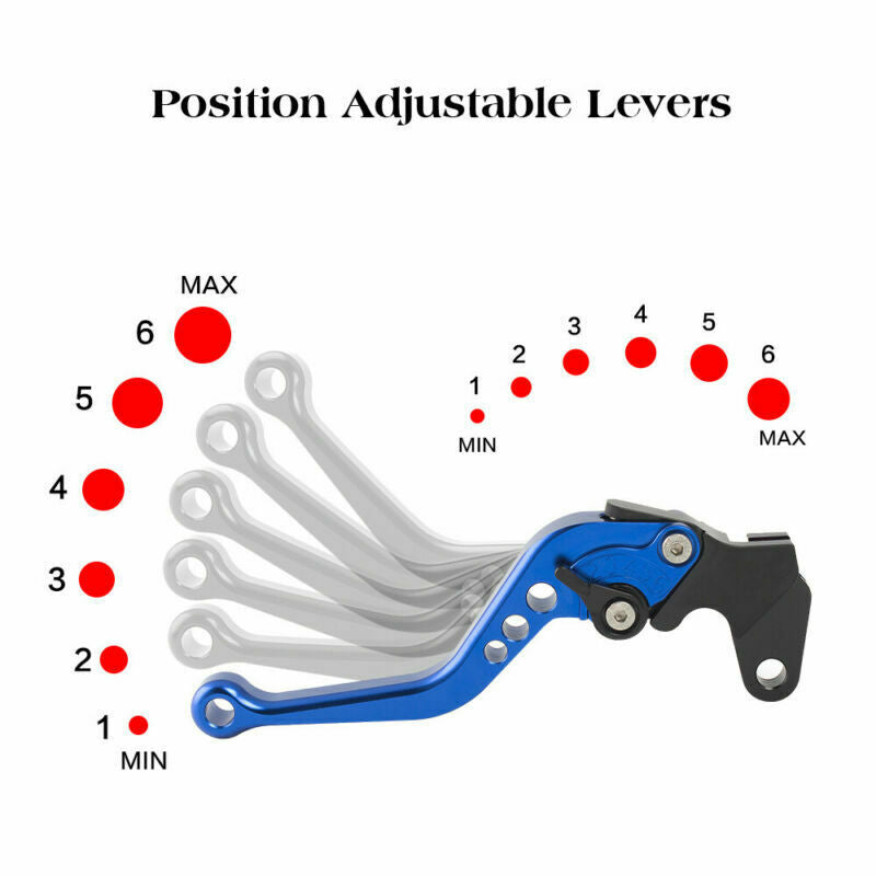 For Yamaha Warrior YFM350 YFM700 Raptor 700R Brake Clutch Levers R33/YBR Blue US