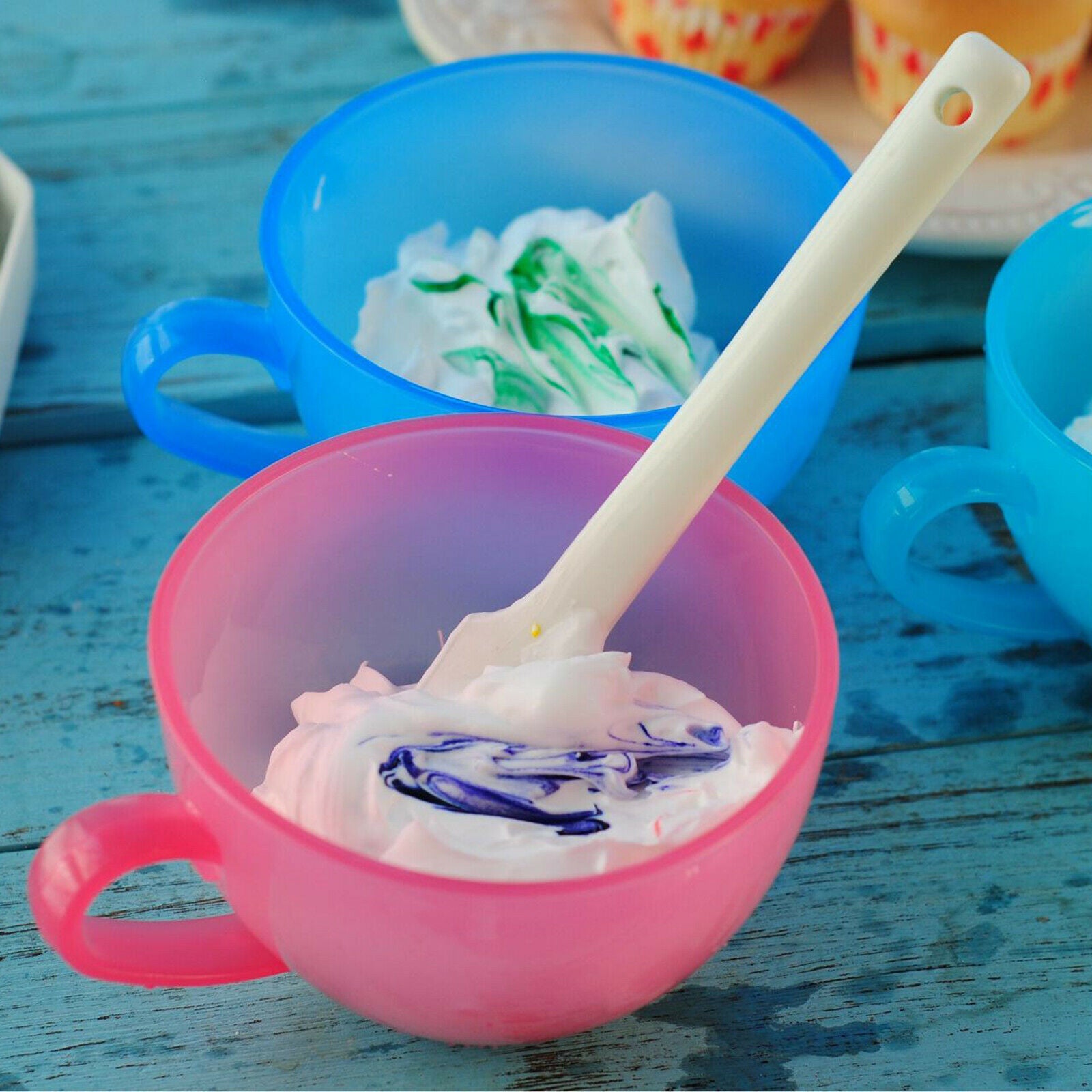 2Pcs Silicone Spatulas Cake Scraper Mixing Utensil Mixing Baking Tools