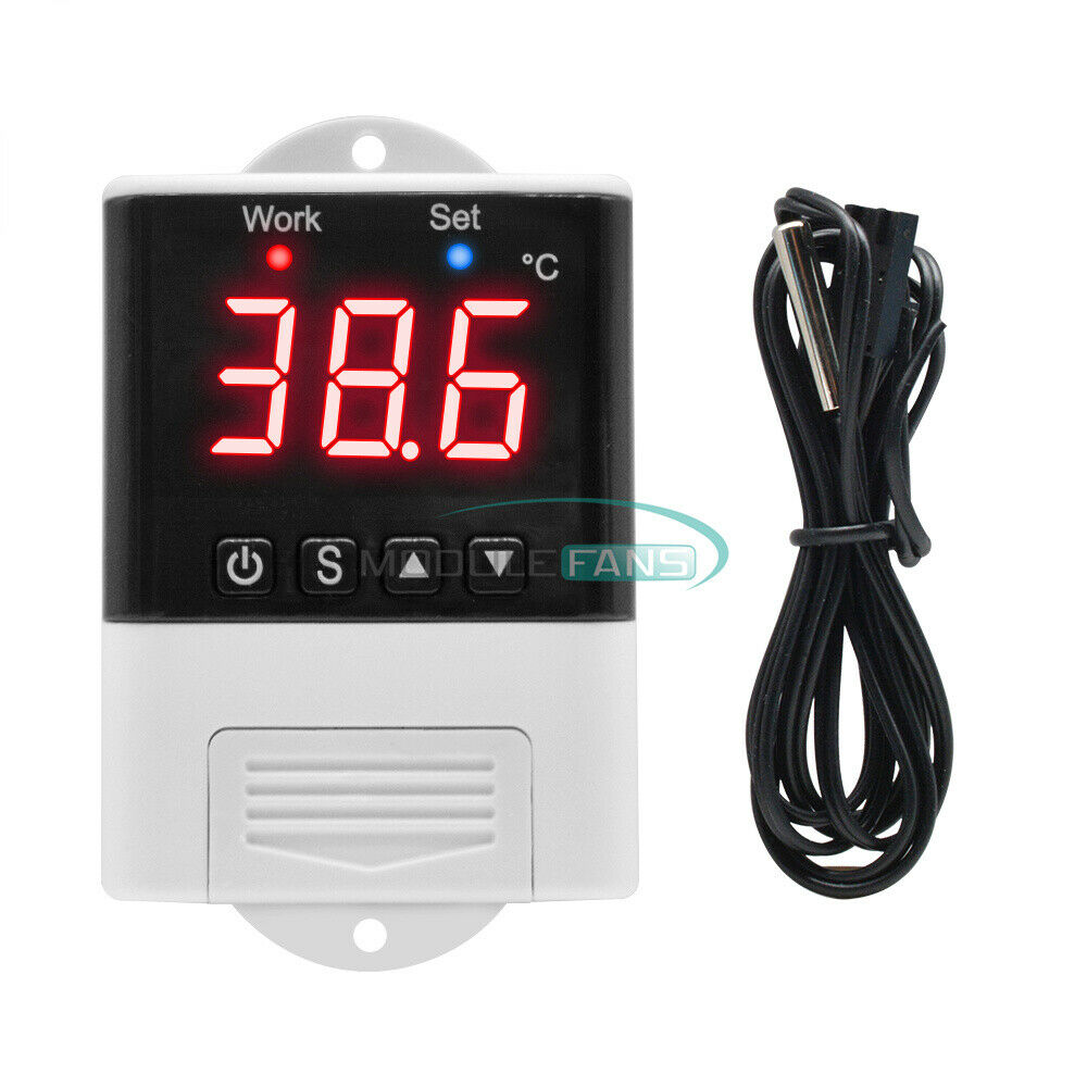 DTC1000 Digital AC 110-220V Temperature Controller Thermostat w/ LED Display