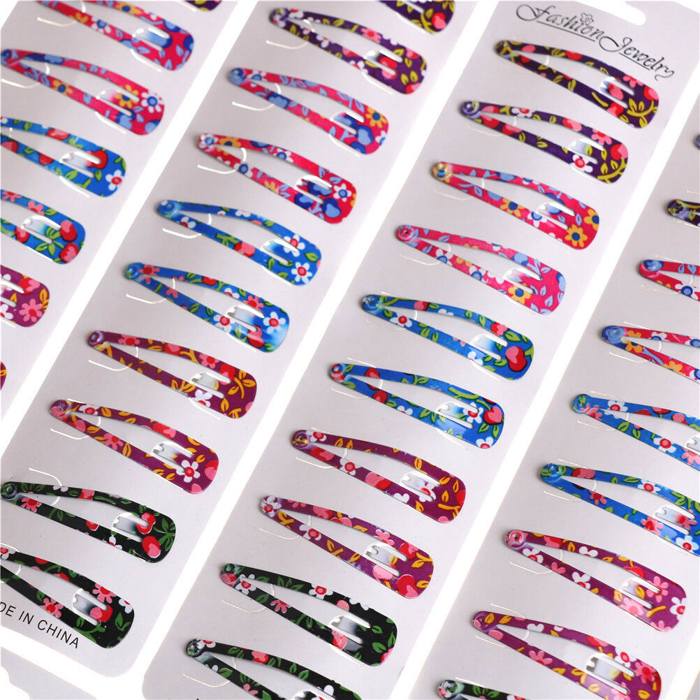 10x Baby Girls Hairpin 4cm BB Clips Snap Hairpins Toddler Kids Hair Accessory BD
