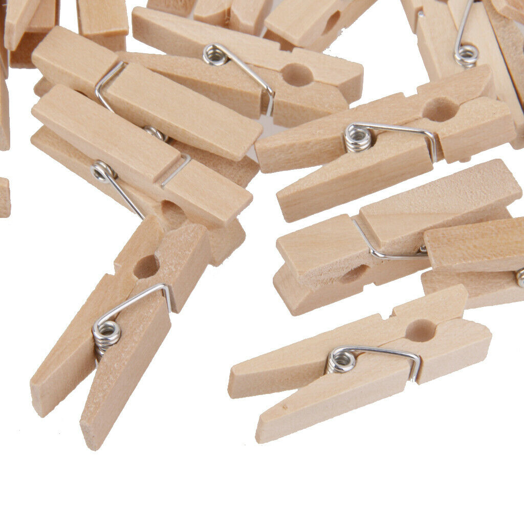 300pcs Mini Wooden Pins Pegs Wood  Paper Clothespins Crafting Cardmaking