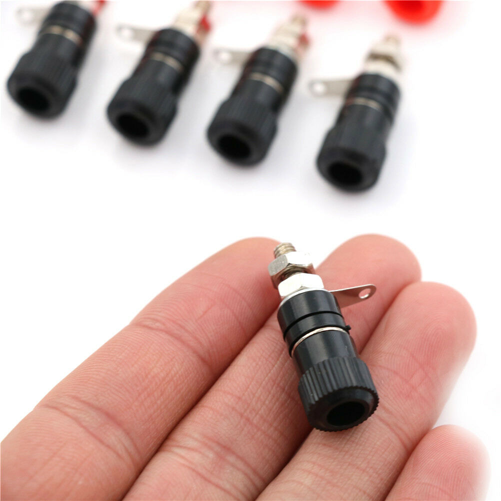 10pcs Red + Black Binding Post for 4mm Banana Plug Power Supply Terminal N.Z XC