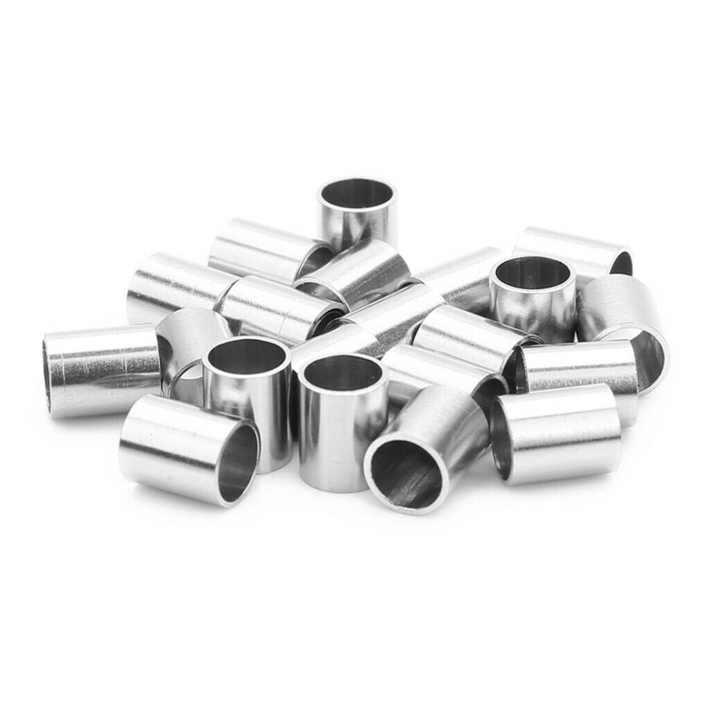 20 Metal Smooth Stainless Steel Column Spacers Loose Beads Jewelry Accessories
