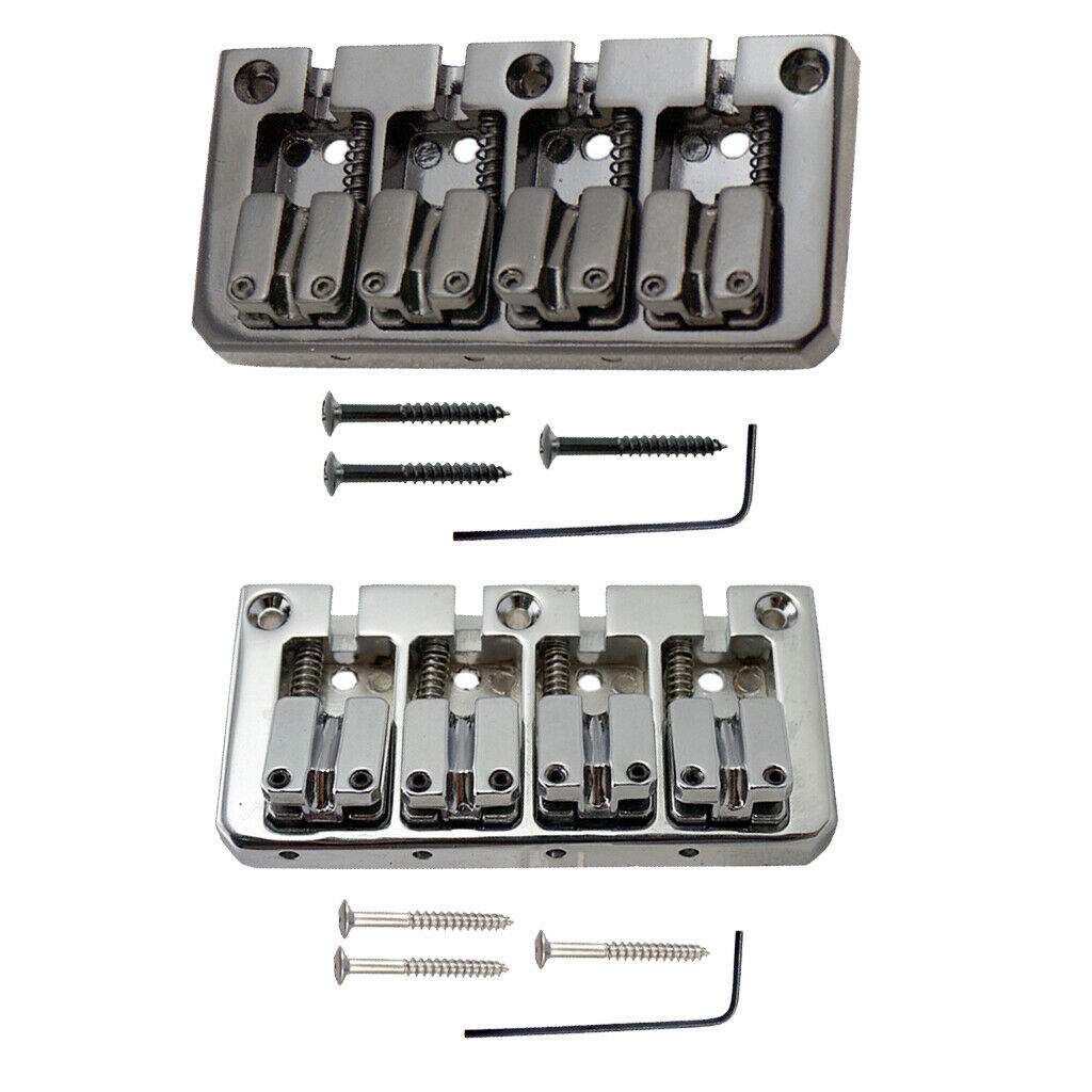 Black 4 String Bass Bridge With PB P Bass Pickup For Electric Bass Guitar