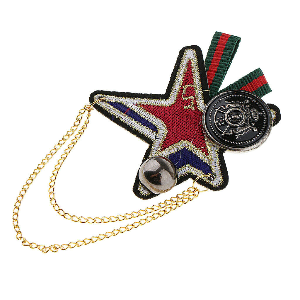 Tassel Chain Star Charms Fabric Nautical Themed Brooch Pins Badge Accessory