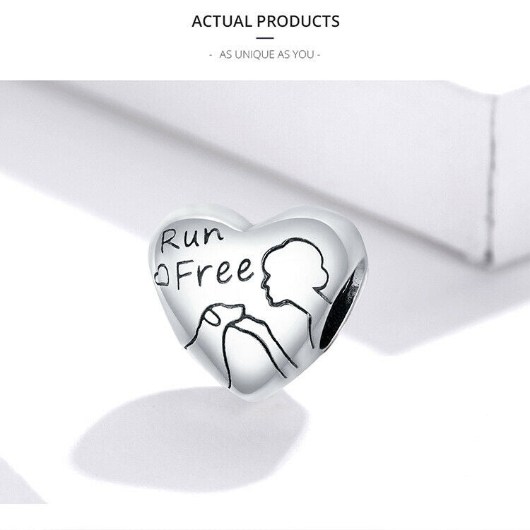 Fashion Women Authentic S925 Sterling SilverLove with Pet Charms Fit Bracelets