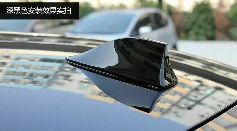 Auto Car Roof Radio AM/FM Signal Shark Fin Aerial Antenna Replacement Kit Black