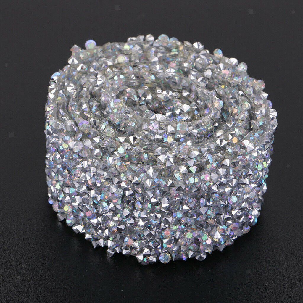 Rhetonone Trim Elegant Rhinestone Crystal Wedding Dress
