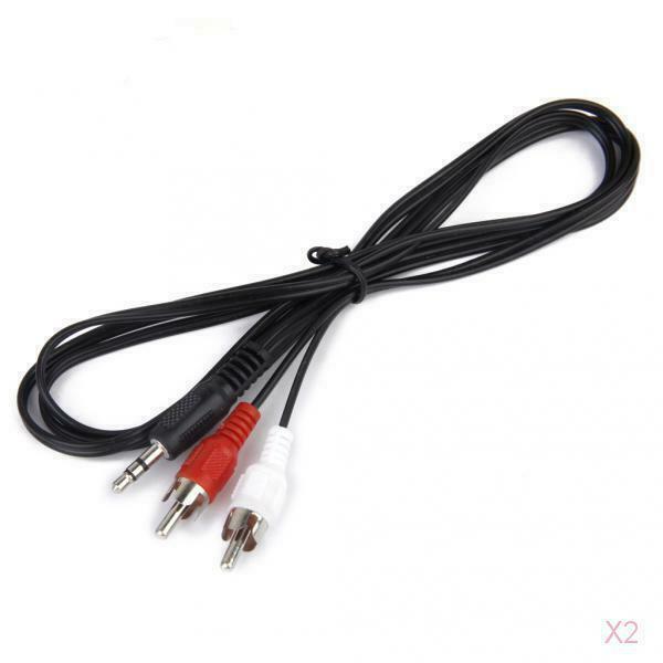 2x 3.5mm 1/8" Plug Male to 2 RCA Male Stereo Audio Splitter Cable Adapter 4.3FT