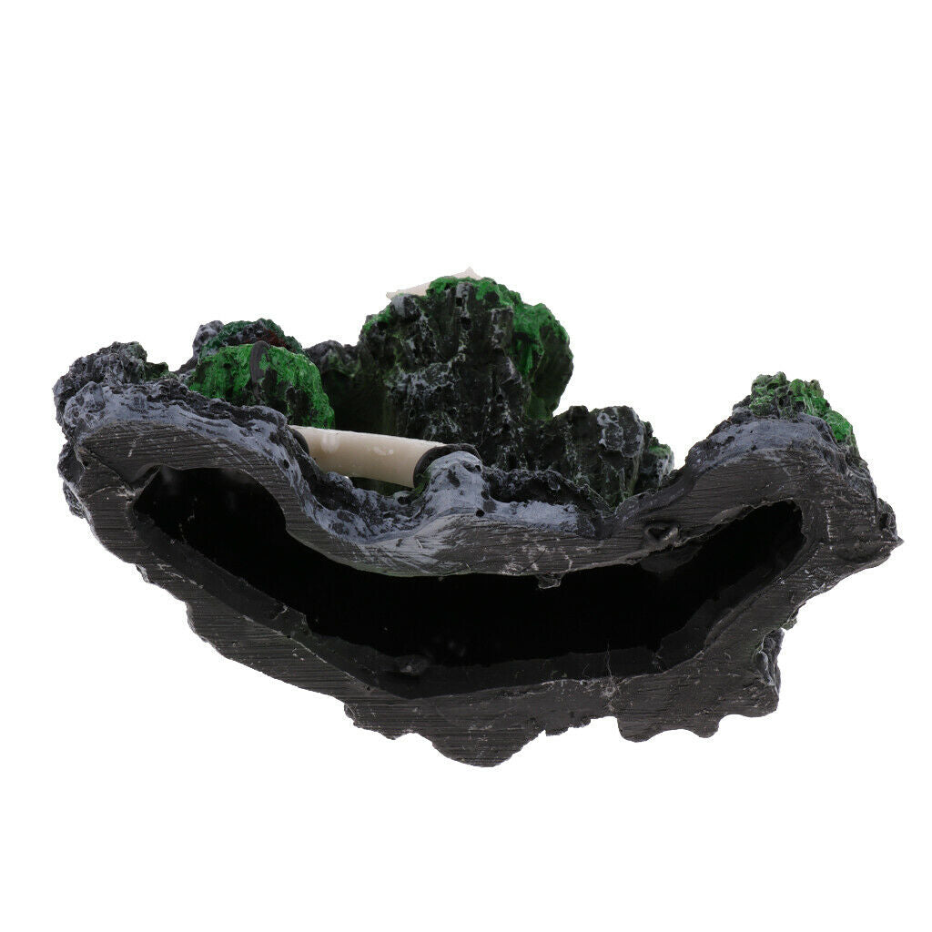 Artificial Mountain Hill Hidden Hut Cave Aquarium Fish Tank Landscape Decor
