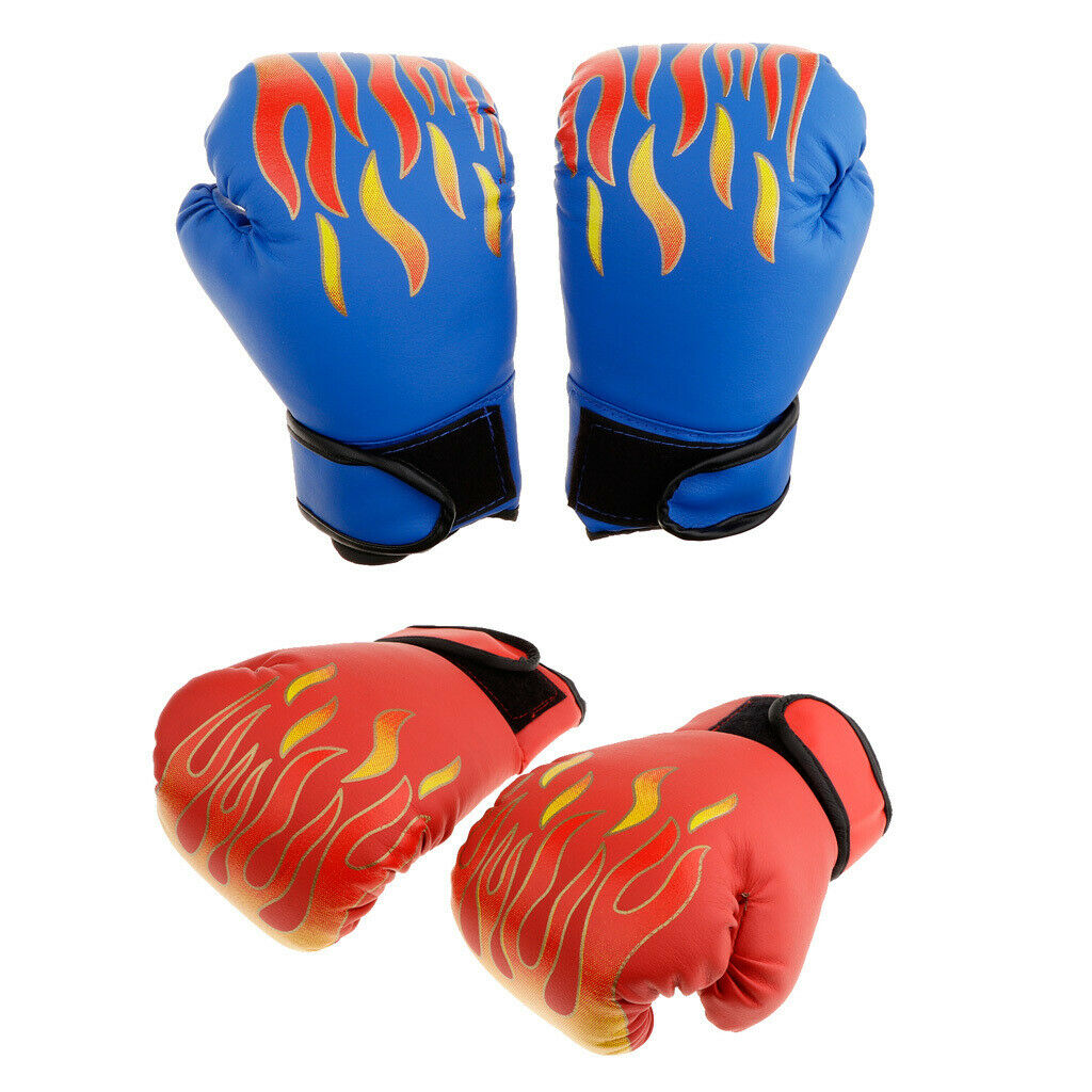 2 Pair Kids PU Leather Bent Boxing Gloves