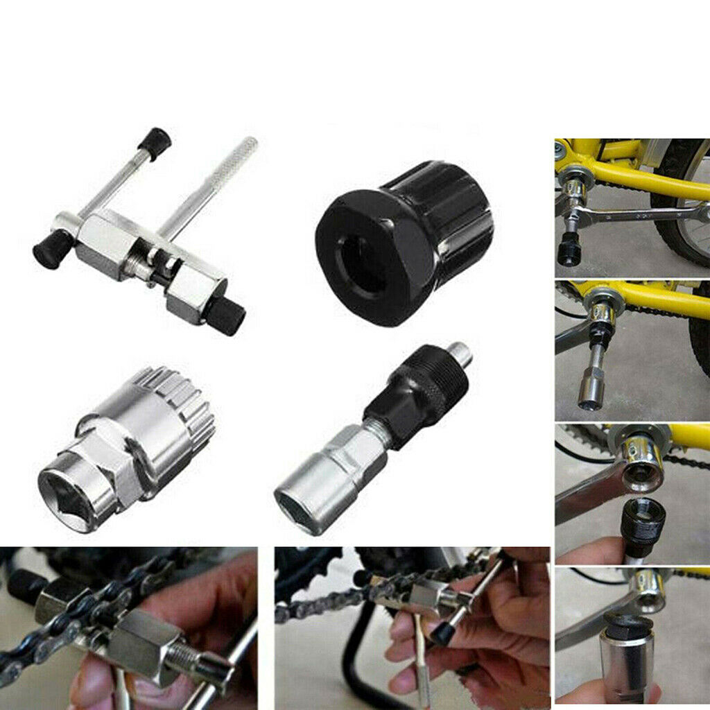 Mountain Bike Repair Tool Kit Bicycle Chain Bottom Bracket Crank Remover