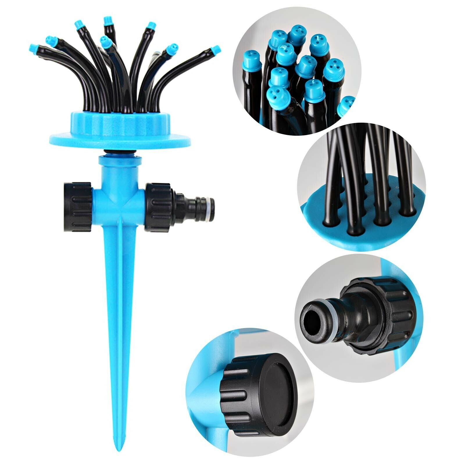360° Flexible Water Sprayer Lawn Grass Sprinkler Head Garden Yard Watering Tools