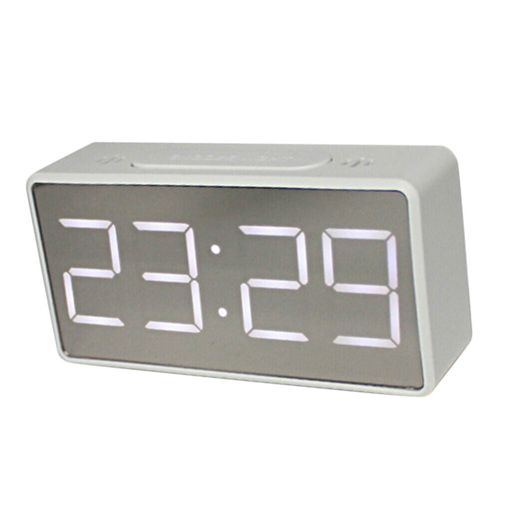 3 X Digital Alarm Clock, Temperature Detect, Wood Made Electric Clocks White