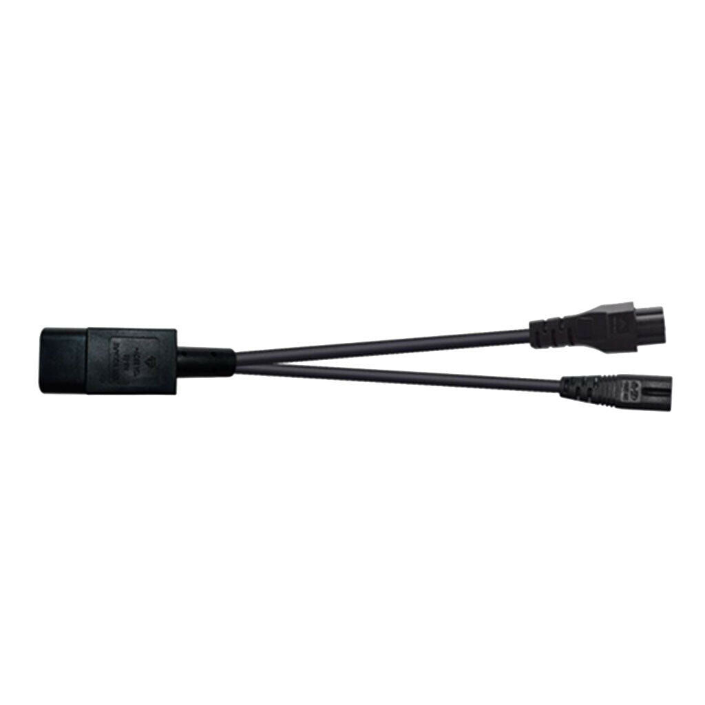 IEC320-C14 TO C7+C5 Splitter Power Adapter Cord Extension UPS Server 350mm