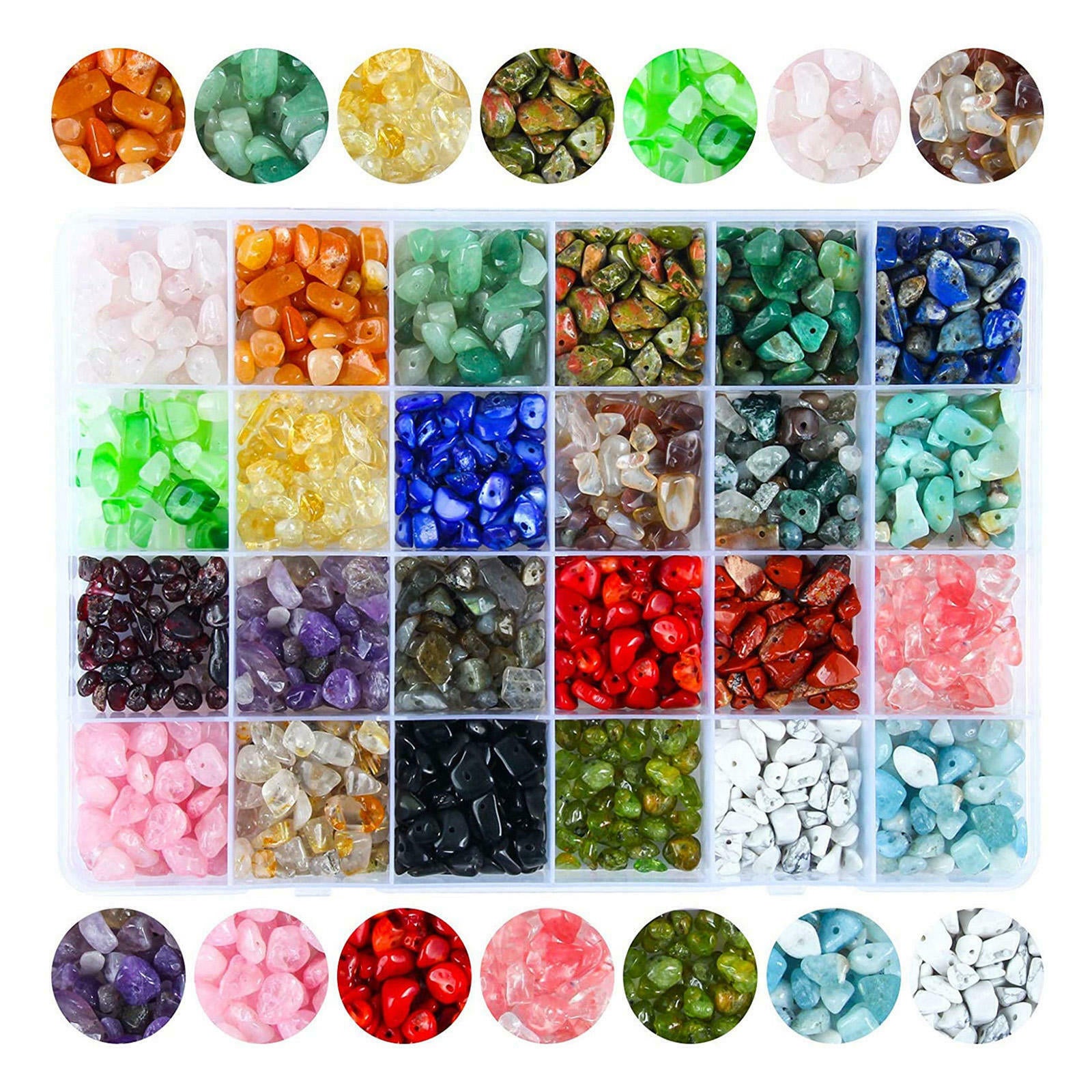Colorful Crushed Stone Bead for DIY Bracelets Jewelry Making Gift Supplies