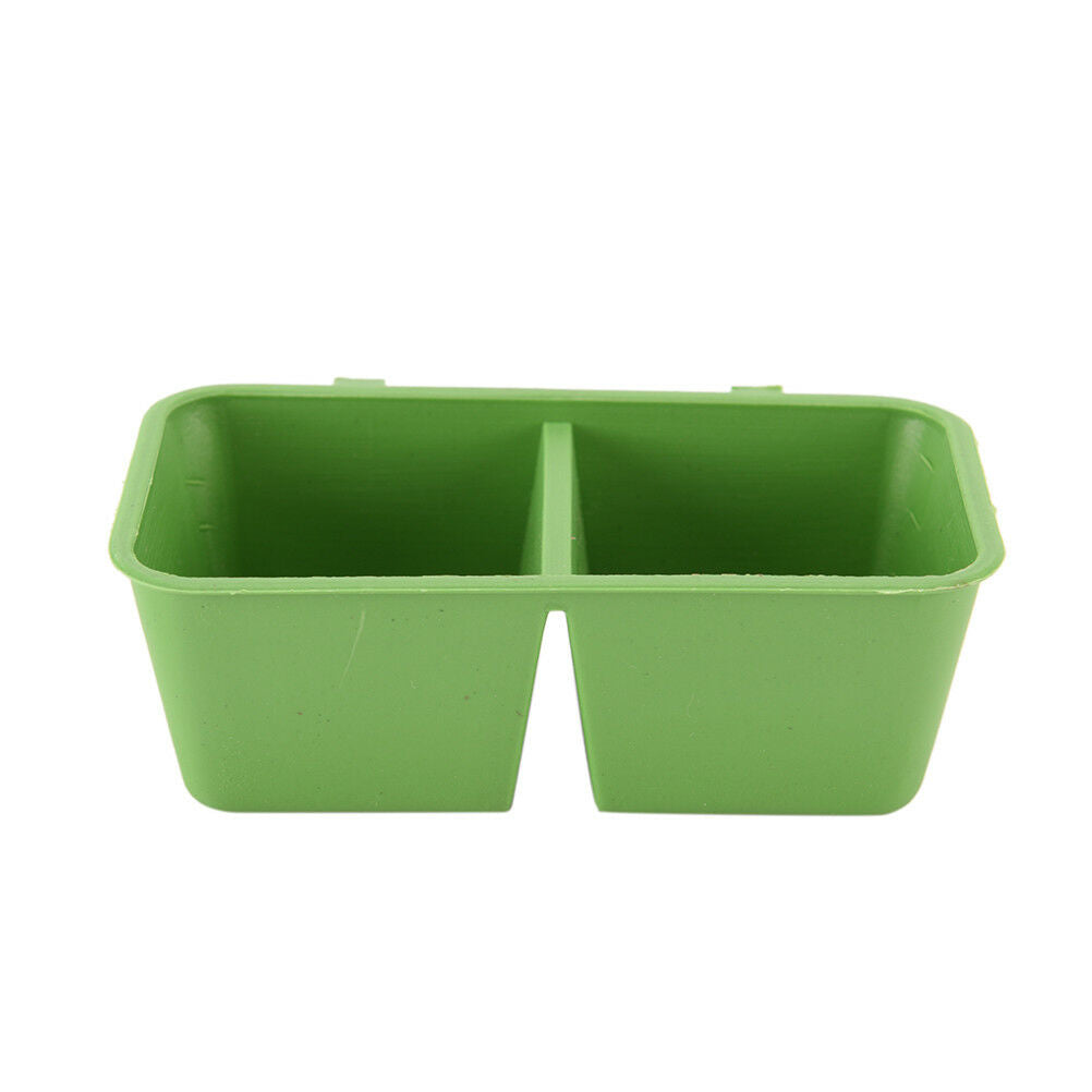 2 in 1 Parrot Food Water Bowl Cups Bird Pigeons Cage Sand Cup Feeding Feed.l8