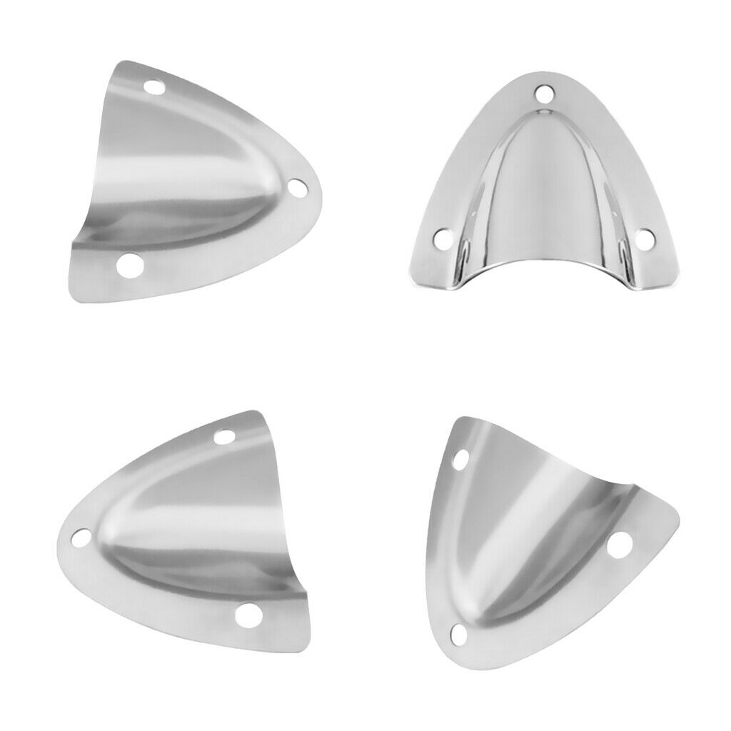 4pieces 316 Stainless Steel Large Clam Shell Vent Wire Cable Cover For Boat