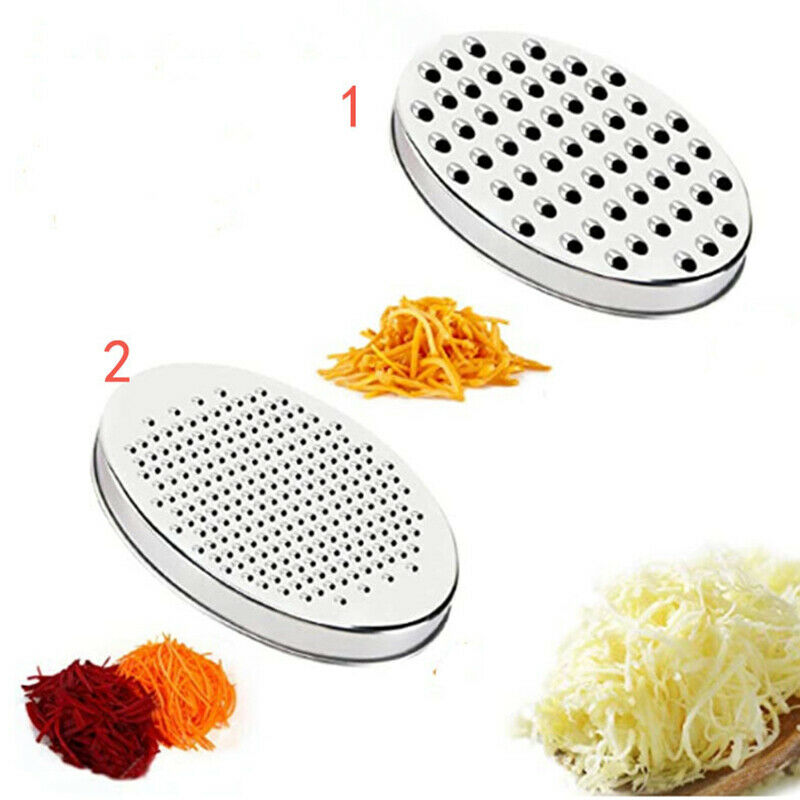 Black Slicer Cheese Grater Vegetables Stainless Steel Oval Box Container Gra SJ