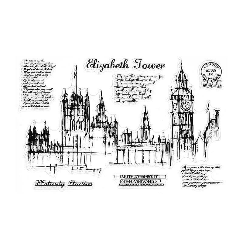 1PC Elizabeth Tower Transparent Silicone Stamp For DIY Scrapbooking Photo Album