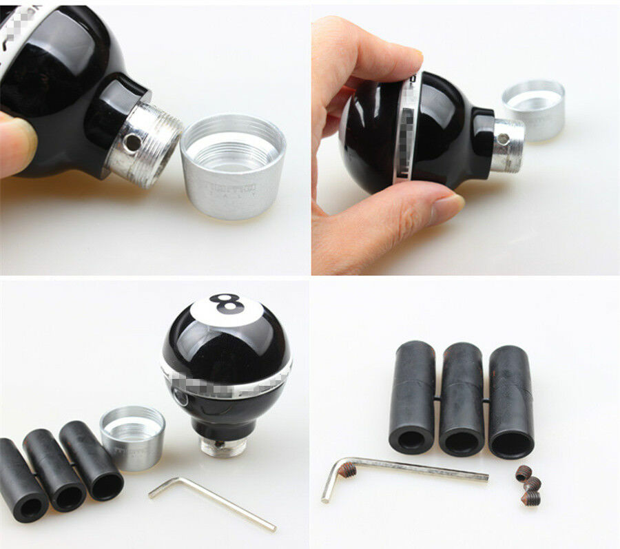 Black 8 Billiard Ball Shape Auto Car Manual Gear Shift Knob Handle Stick Shifter