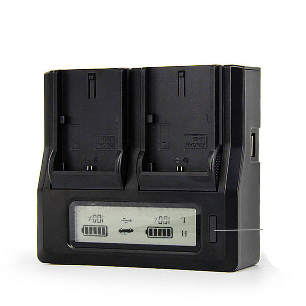 Smart LCD Display Dual Channel  Battery Charger for Sony A7R A5100A6000A6300