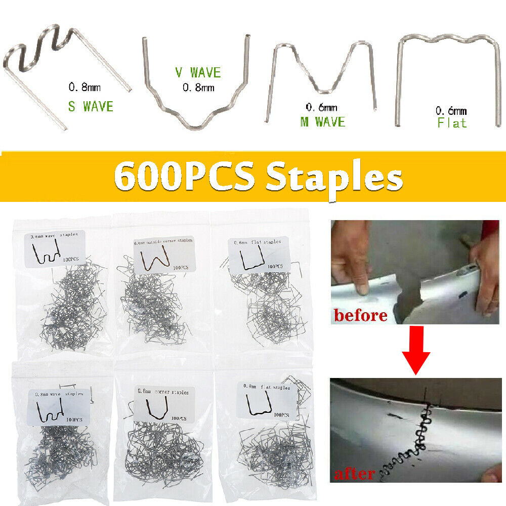 Lots 600pcs Hot Staples For Car Bumper Fender Welder Stapler Plastic Repair Suit