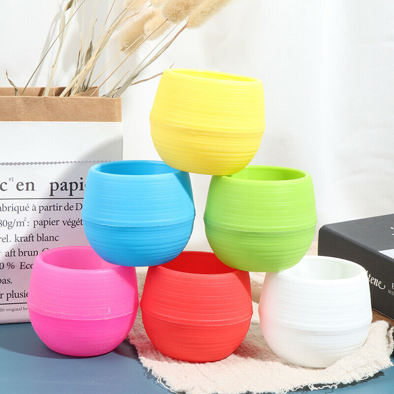 6PCs Flower Pots Mini Flower Pot Garden Nursery Pots for Succulent Plants De NC
