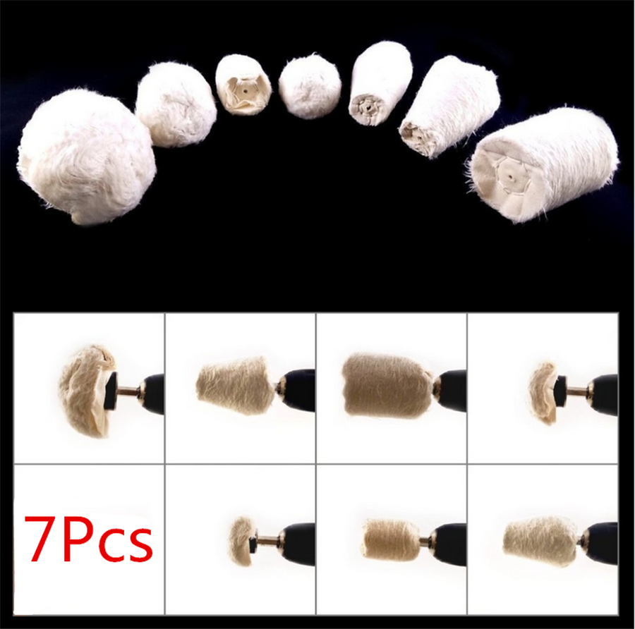 7x Buffing Pad Mop Wheel Metal Polishing Kit For Aluminum Stainless Steel Chrome