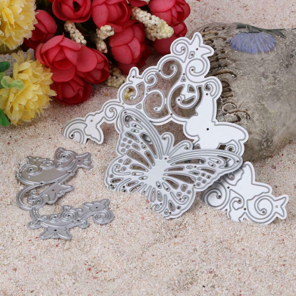 3pcs Metal Cutting Dies Stencils for DIY Scrapbooking Photo Album Butterfly @