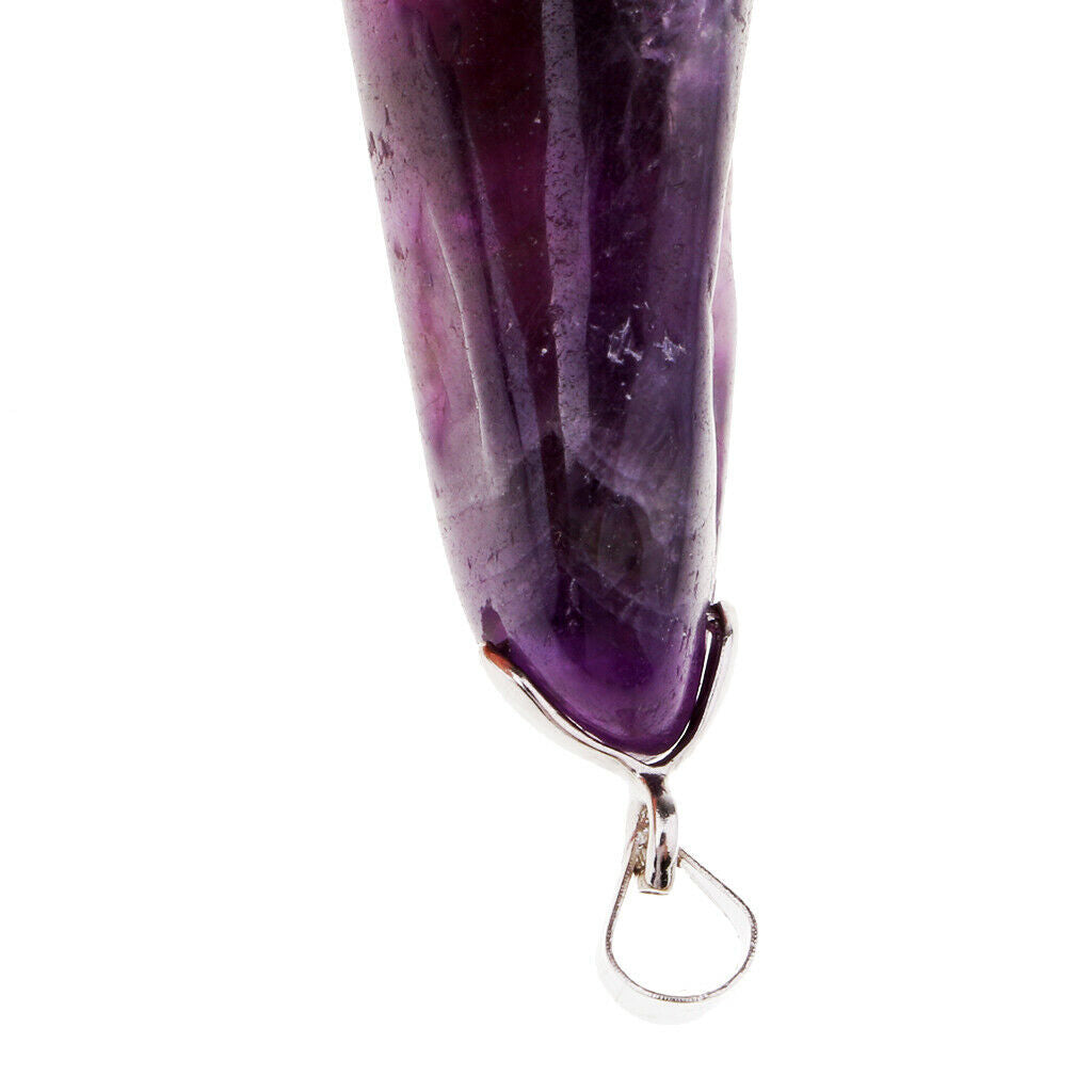 Natural Amethyst Pendant Energy Crystal Stone for Jewelry Making Accessories