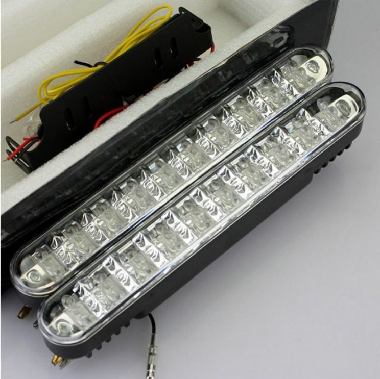 2x 30 LED Car Truck Daytime Running Light White DRL & Amber Turn Signal Fog Lamp