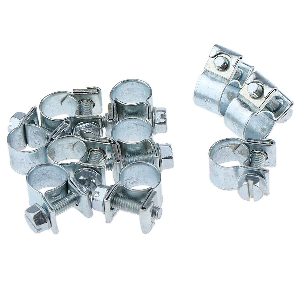 20Pcs Mini Drive Hose Clips Fuel Water Line Worm Clip Ã˜ 8-10mm & 10-12mm