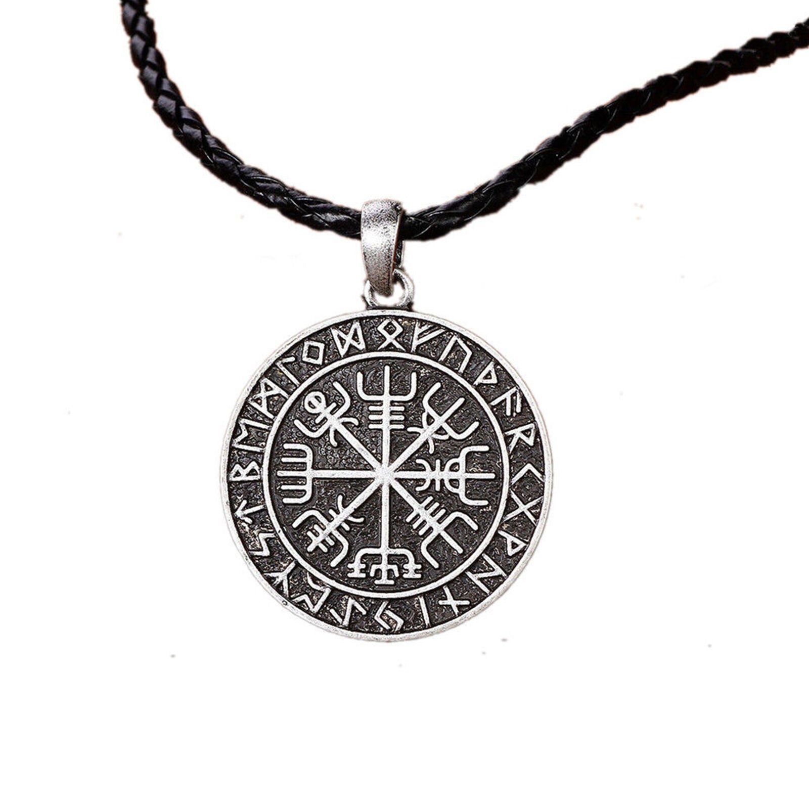 Vegvisir Norse compass Vikings Amulet Runes Pendant Necklace