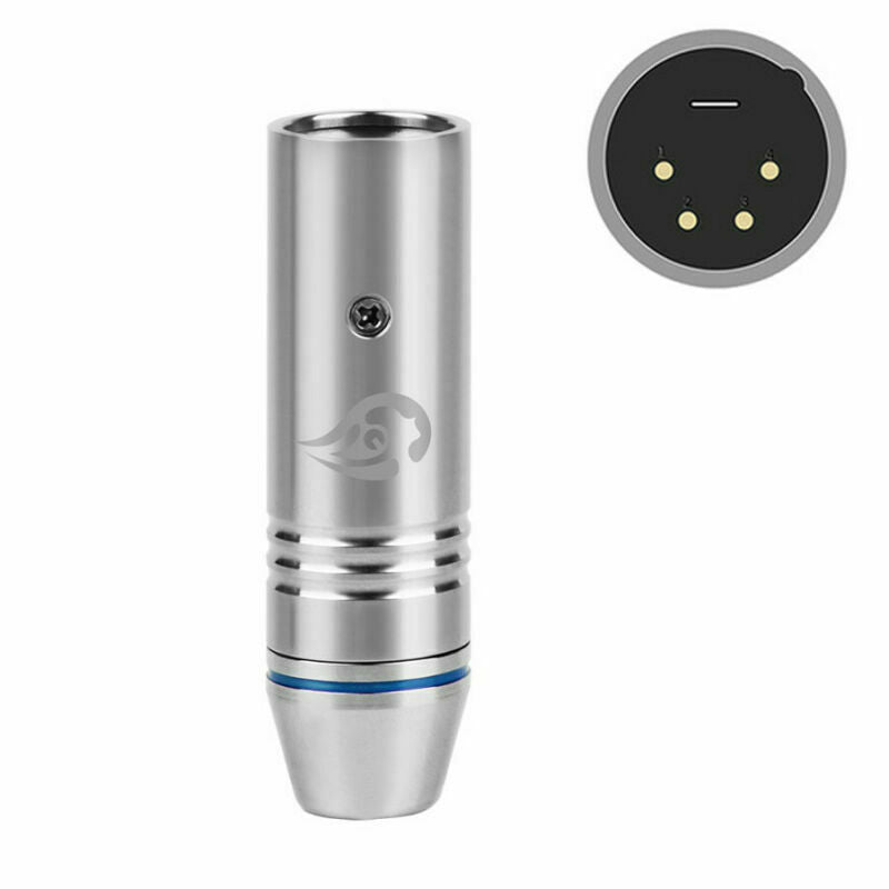 1PC 4Pin XLR Speaker Stainless Steel Plug Cannon Male Wire Connector Blue