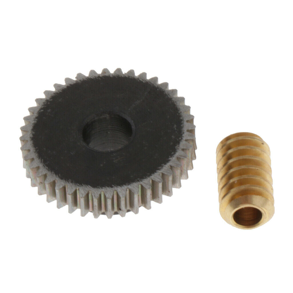 2X0.5 Modulus Steel Worm Gear Wheel 40 Tooth  + Brass Gear Shaft Set