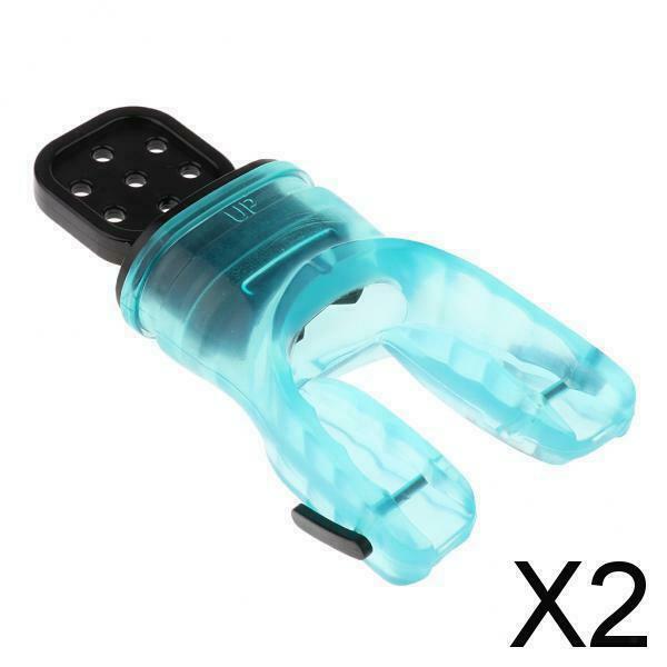 2X Silicone Scuba Diving Dive Snorkel Moldable Bite Mouthpiece Regulator Green