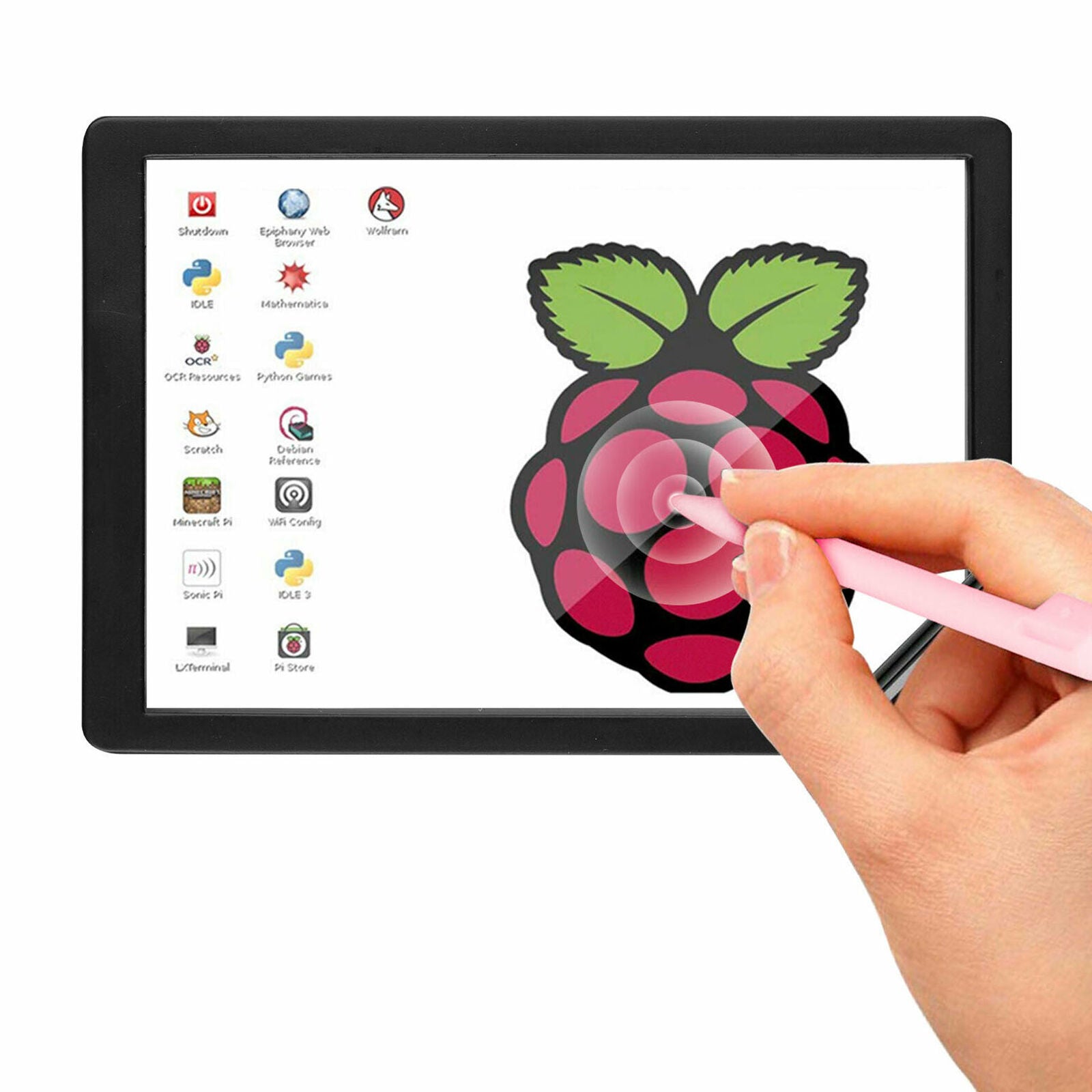 For Raspberry Pi 4+ 3.5 Inch Touch Screen With Case, 320x480 TFT Monitor LCD