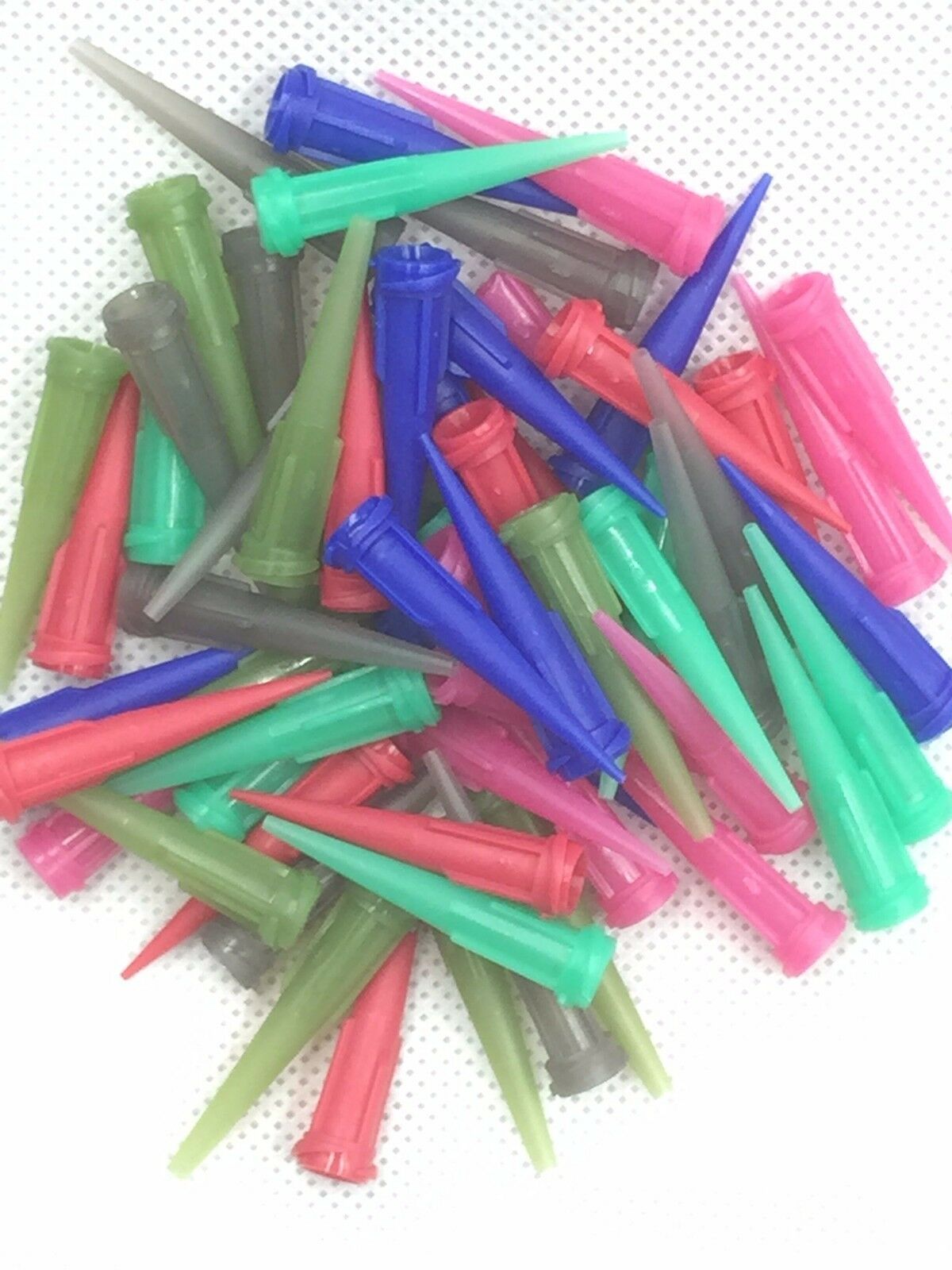 60 x Glue Liquid Dispensing Needle Plastic Tapered Tips 14GA-25GA